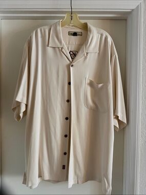 Tommy Bahama -100% Silk Martini Short-Sleeve Camp Collar Button-Down Shirt